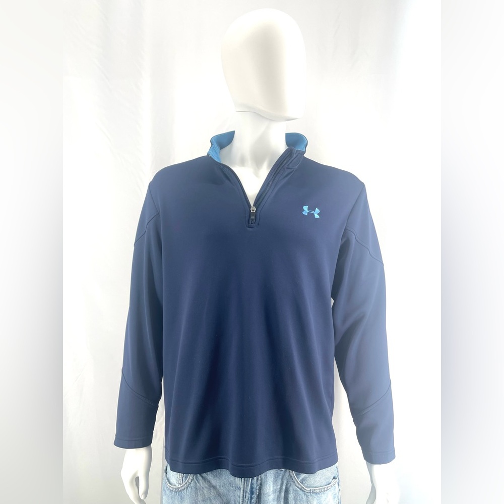 Under Armour Blue and Gray Fleece Pullover